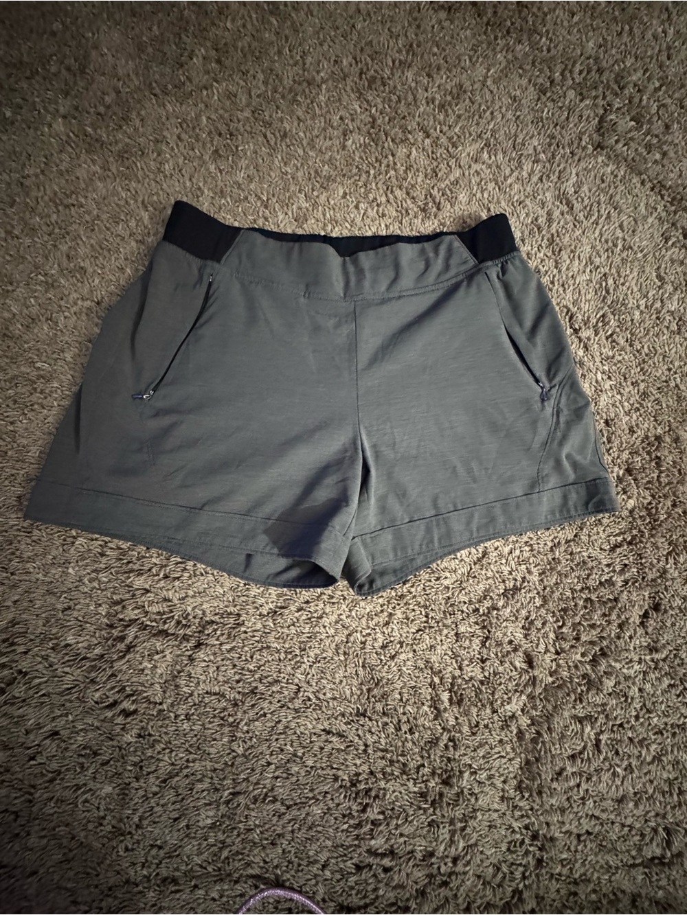 CALIA Women's Gray Elastic Waist Active Shorts